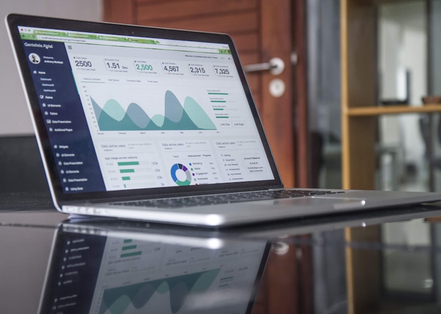 Website admin dashboard on a laptop representing professional website translation