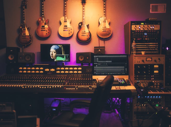 Recording studio used for dubbing and voice work
